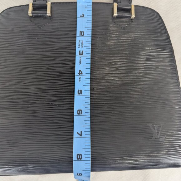 LOUIS VUITTON Paris Montaigne Epi Pont Neuf Leather Black Clutch Charm BAG - Picture 15 of 16